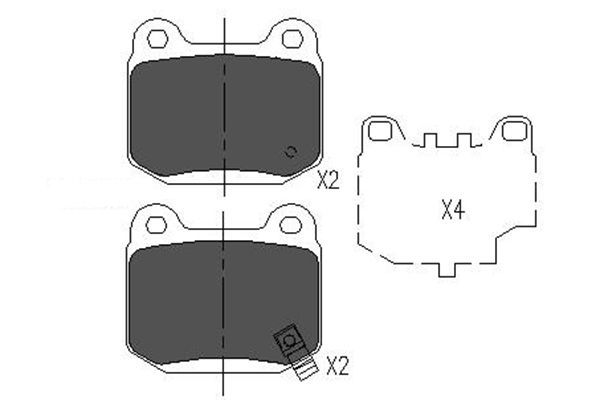 KAVO PARTS Bremžu uzliku kompl., Disku bremzes KBP-6562